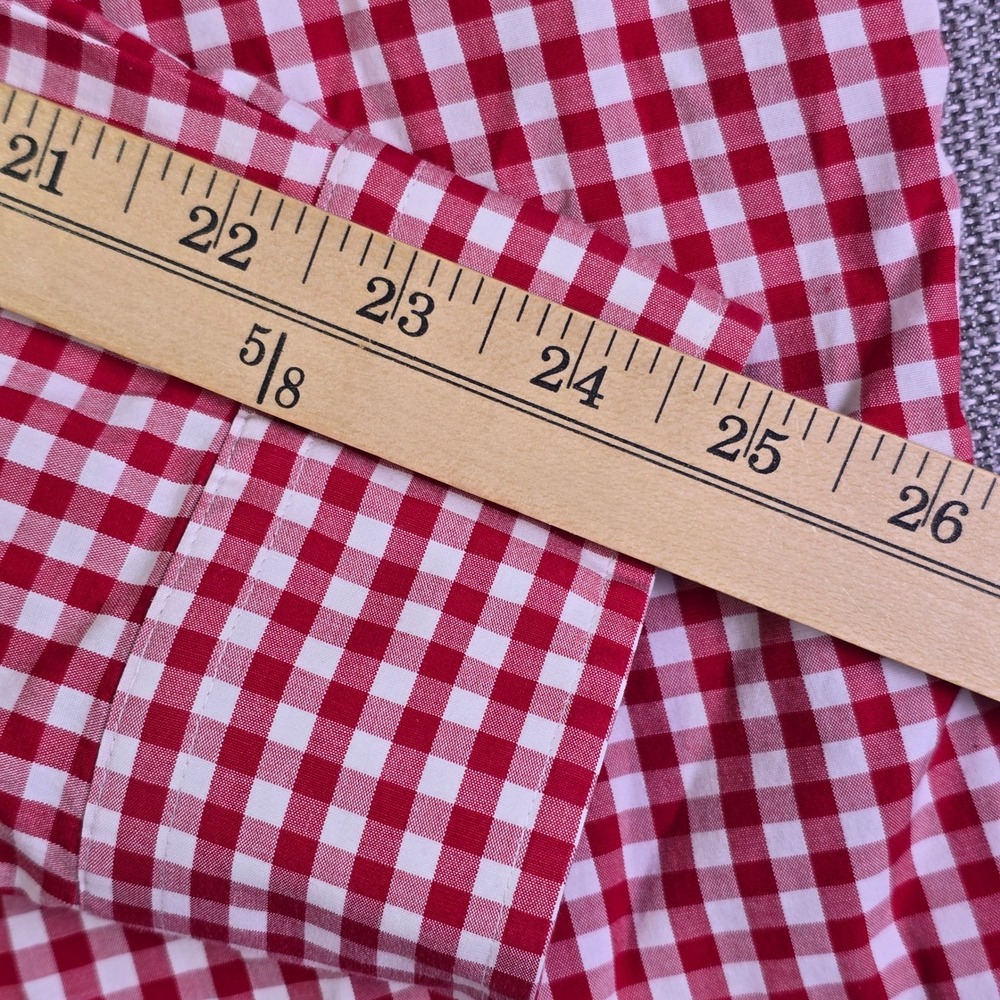 Vineyard Vines Tucker Shirt L Red White Gingham Classic Fit Preppy Casual 1W3569 - Picture 14 of 16